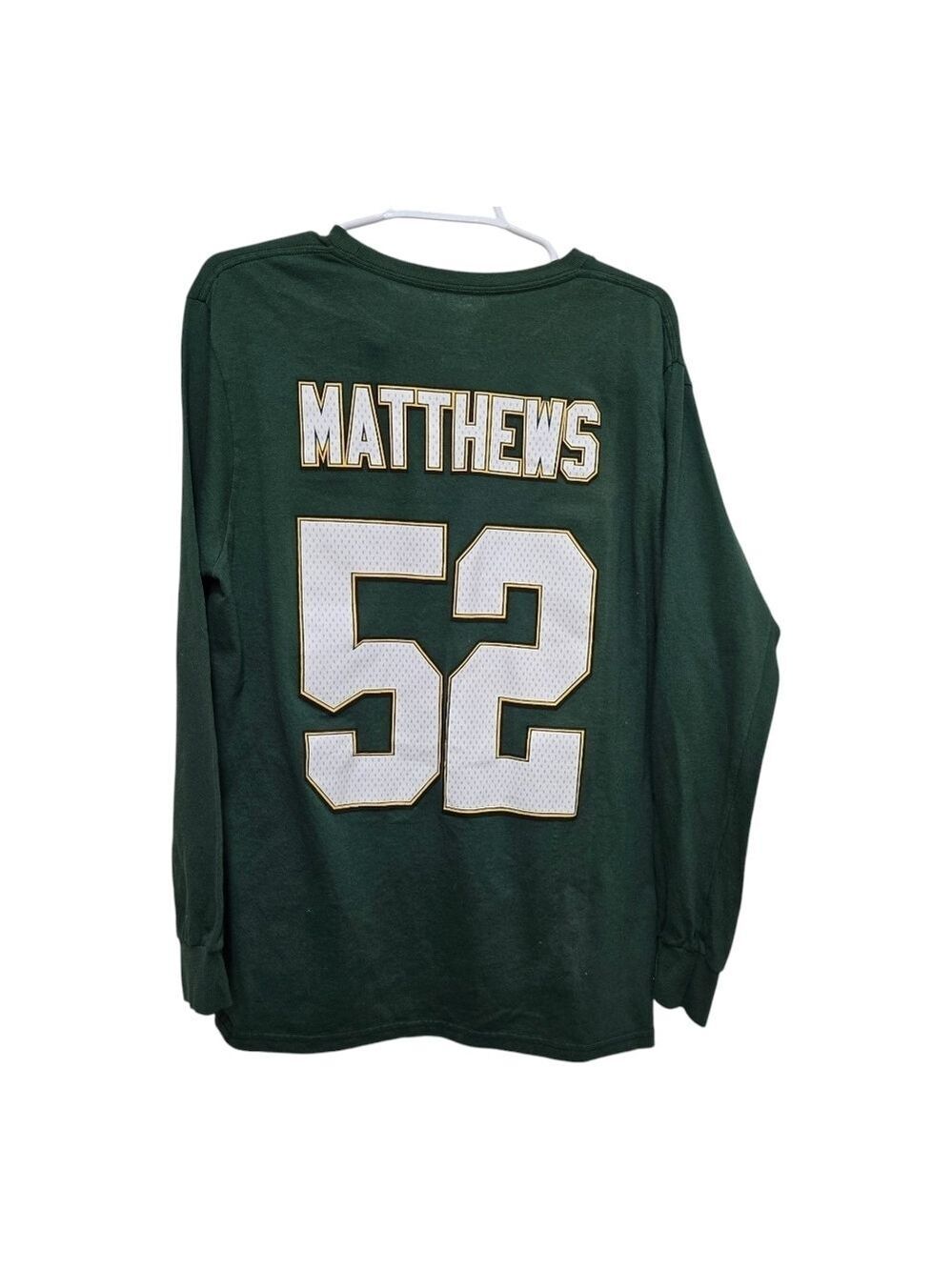 Majestic Packers Clay Matthews #52 Long Sleeve Tee Large